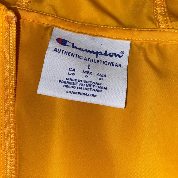 Yellow Champion Hoodie Zip Up NWOT - Picture 5 of 5